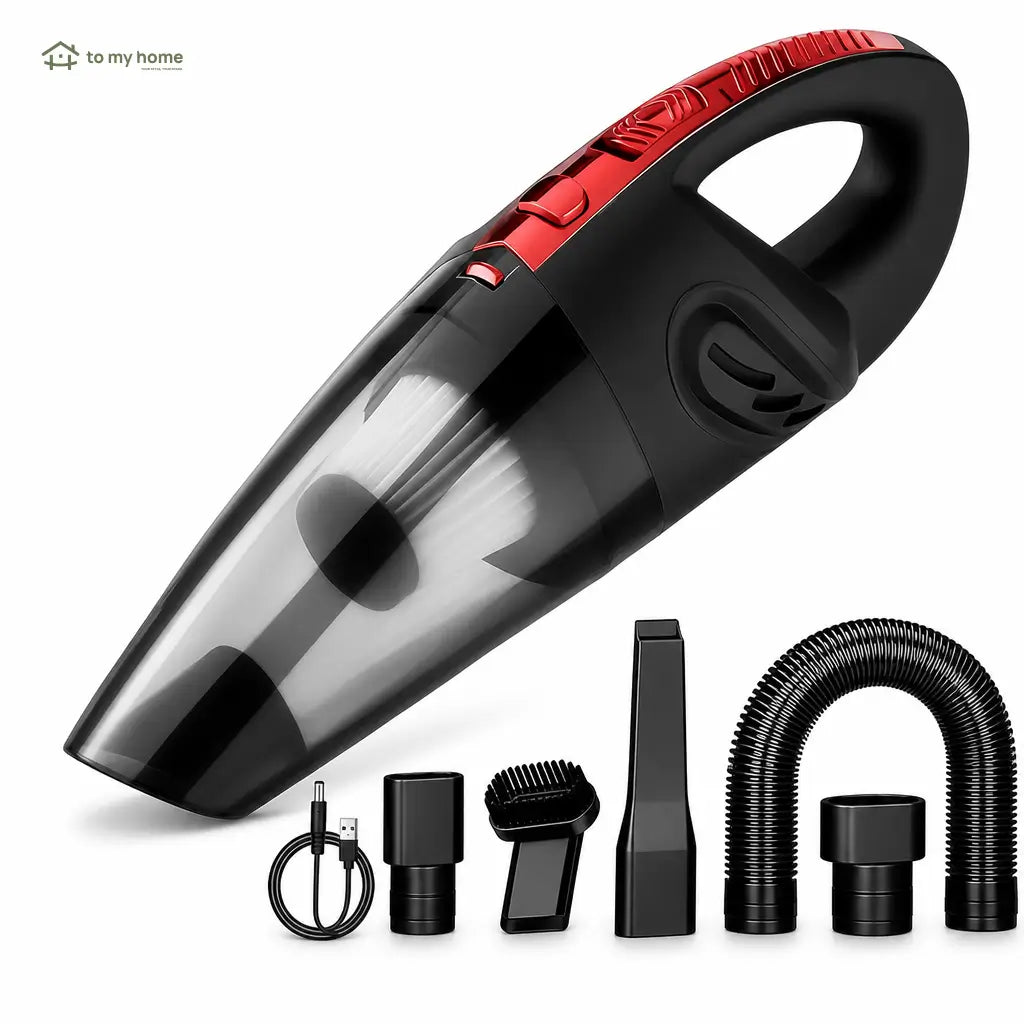 Aspiradora inalámbrica de mano para auto y hogar, succión potente para pelo de mascota, polvo, migas y líquidos con accesorios prácticos