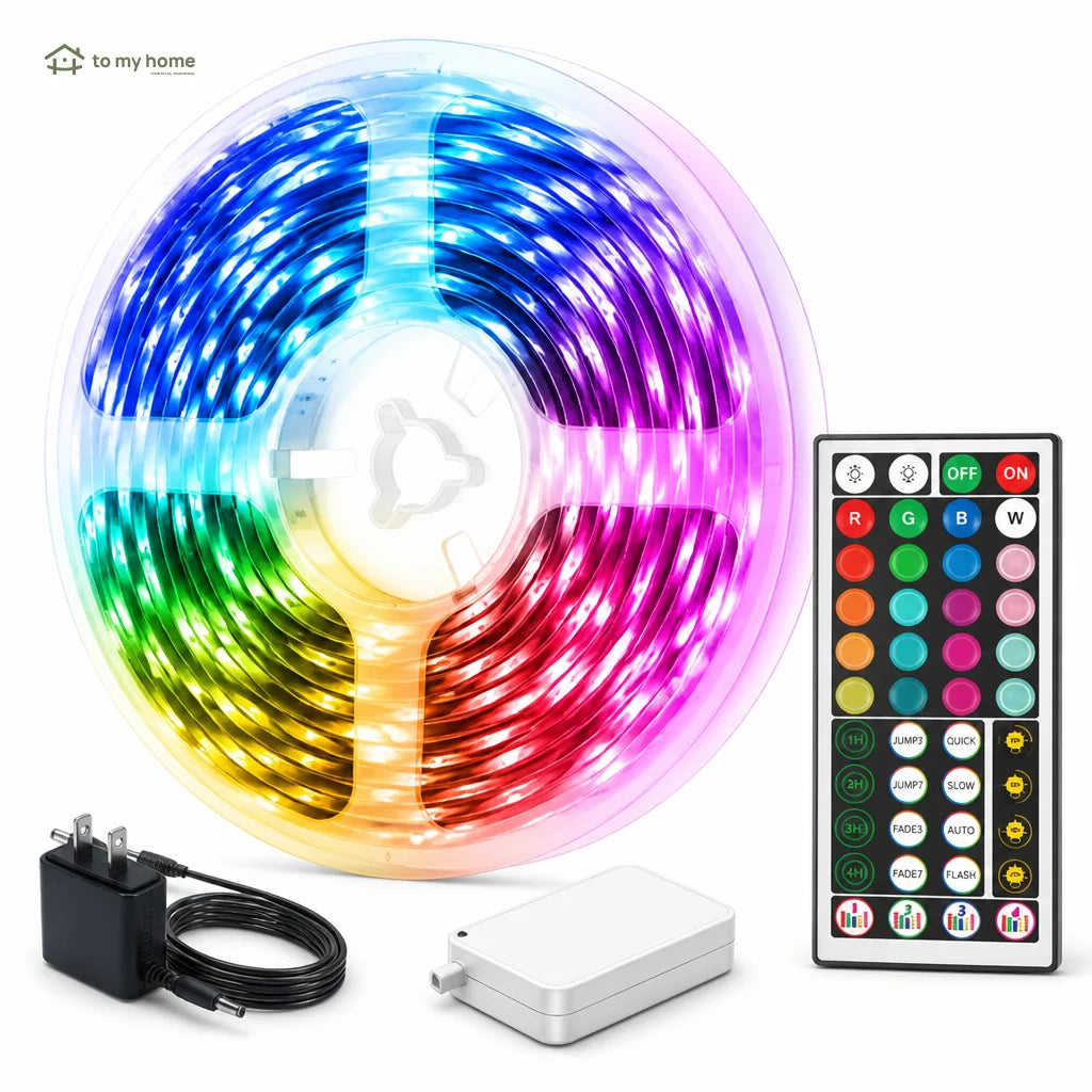 Tira LED RGB 15 o 30 m con Bluetooth, app y música para recámara y fiestas