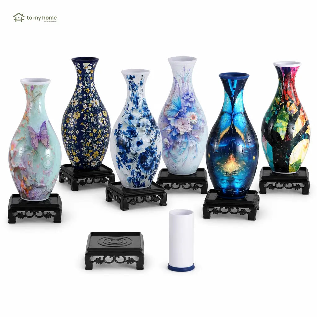 Florero rompecabezas 3D de 160 piezas con vaso desmontable para arreglos florales, decoración creativa en casa y regalo para adultos