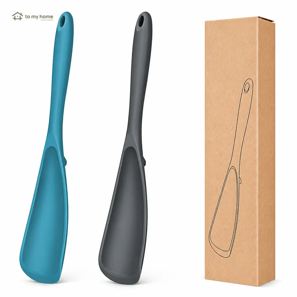 Cucharas Espátula de Silicón Grado Alimenticio, Paquete de 2, para Sartenes Antiadherentes
