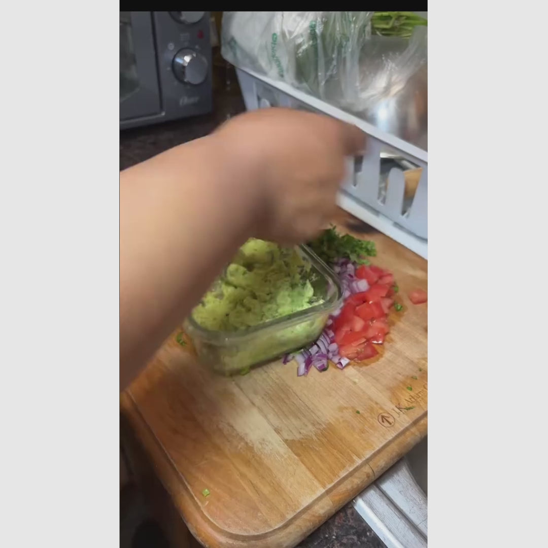 Juego de 2 trituradores de papa y aguacate de acero inoxidable con mango de madera, alto rendimiento, puré perfecto y cómodo para uso diario
