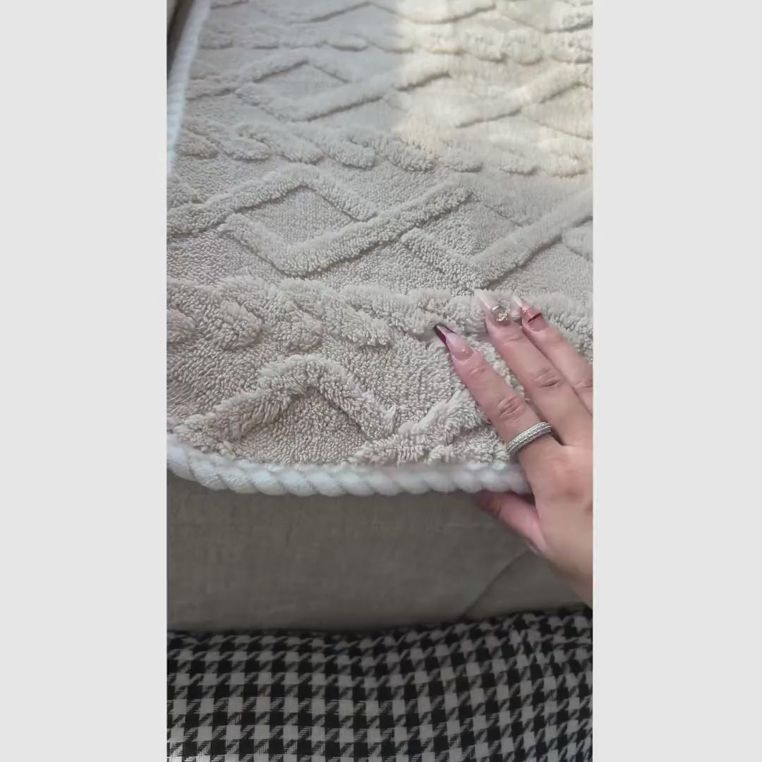 Protector de sofá antideslizante de terciopelo acolchado en poliéster, funda lavable moderna para sala, recámara, brazos, respaldos, cojines y mascotas
