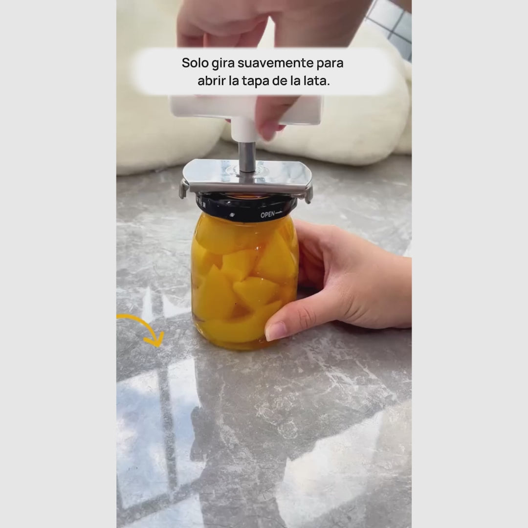Juego de 2 abridores manuales de tapas y latas, diseño ergonómico, permite abrir frascos con facilidad, alavanca perfecta para uso doméstico diario