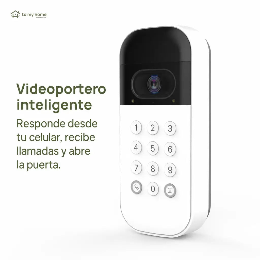 Teclado inteligente Wi-Fi para puerta de garaje con cámara gran angular, PIN personalizables y control desde el celular para accesos seguros en casa