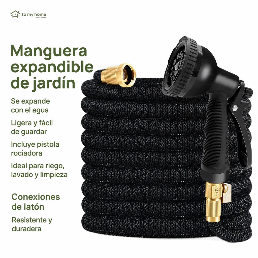 Manguera expandible de jardín 3x con boquilla de 10 patrones para plantas, auto y mascotas