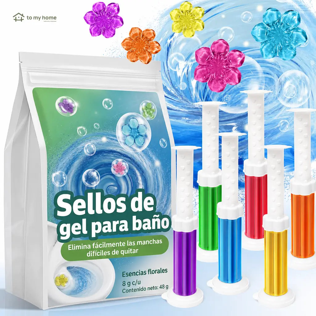 Gel limpiador para WC con 84 flores aromáticas 6 en 1 para baño, lavabo y mingitorio en casa o negocio de uso diario