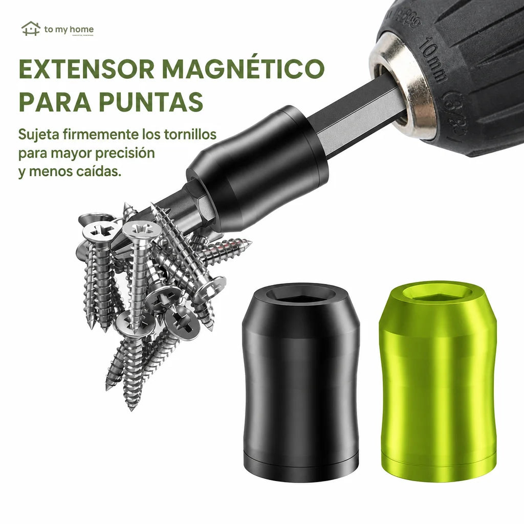 Sujetador magnético removible para tornillos 1/4 6.35 mm, accesorio universal de taladro para construcción, autos y electrónica con puntas hexagonales estándar