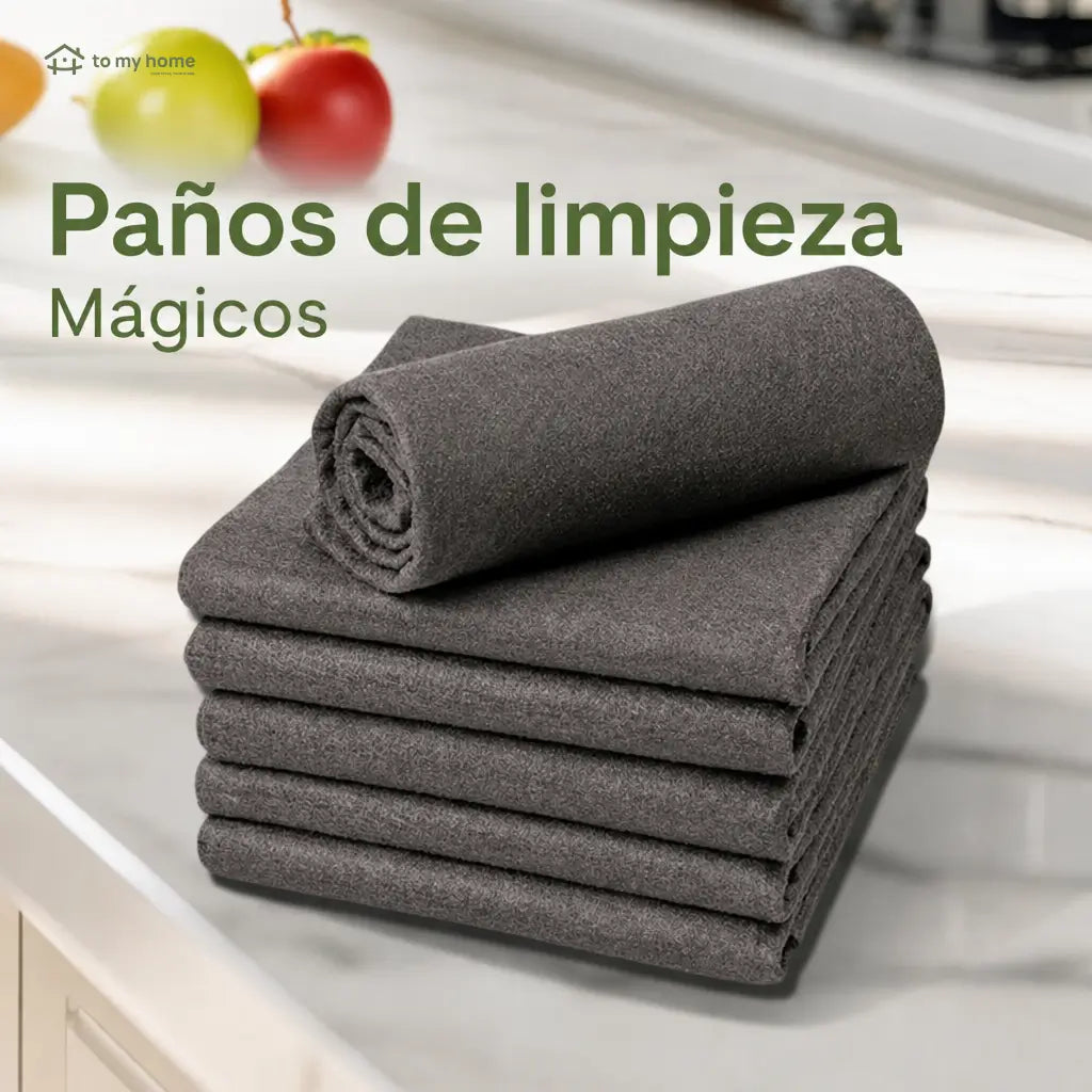 Paquete de 10 paños de microfibra gruesa reutilizables y sin marcas para limpiar vidrios, cocina, auto, espejos y electrodomésticos en casa