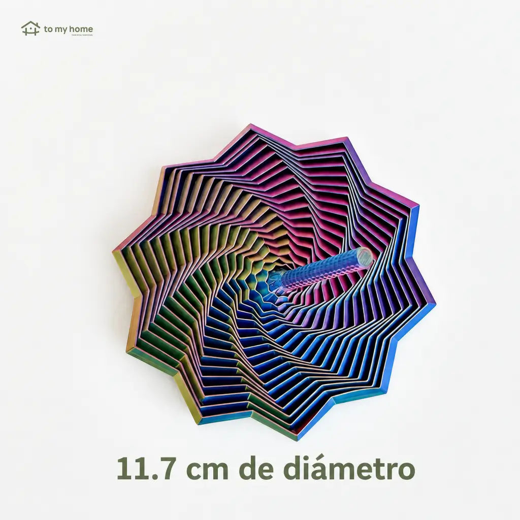 Juguete fidget sensorial 3D en espiral multicolor con mango para reducir estrés y mejorar el enfoque en escritorio, oficina o casa