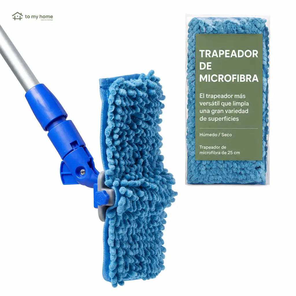 Trapeador para zoclos con mango ajustable de 178 cm y microfibra lavable para limpiar pisos, bordes y pelo de mascota sin agacharte