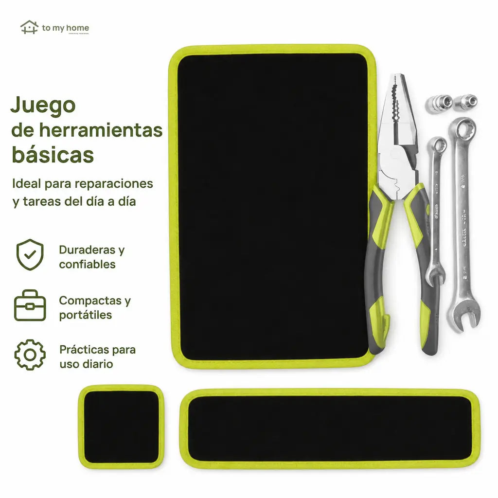 Set de 3 tapetes magnéticos flexibles de PVC antideslizante para organizar herramientas en taller, garaje y reparación auto sin perder piezas metálicas