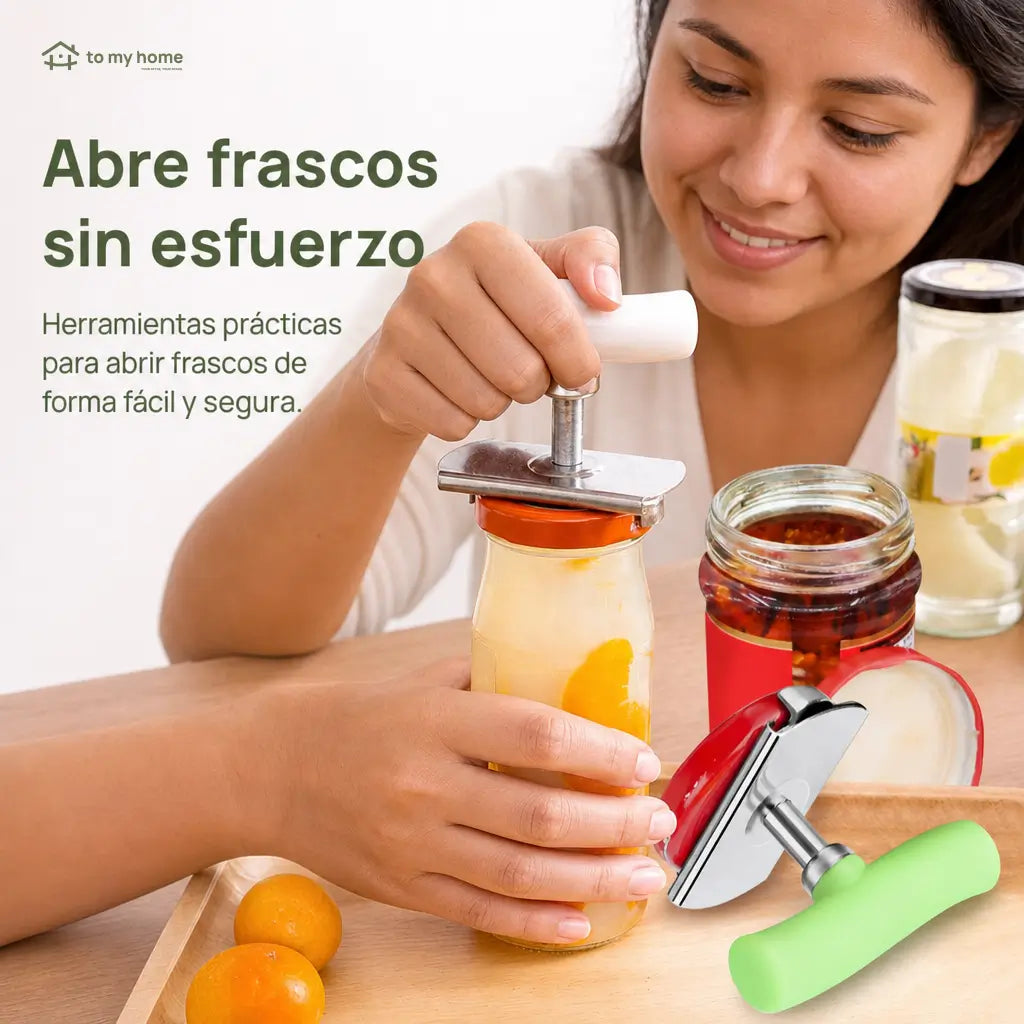 Abridor manual de frascos y tapas ajustable con agarre antideslizante para cocina, adultos mayores y manos débiles, paquete de 2 piezas