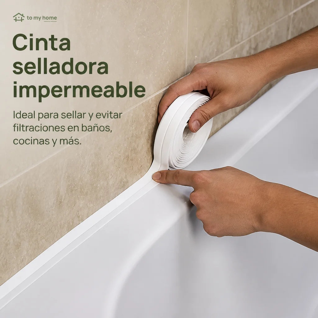 Cinta selladora autoadhesiva impermeable de 5 m para baño, cocina y bordes