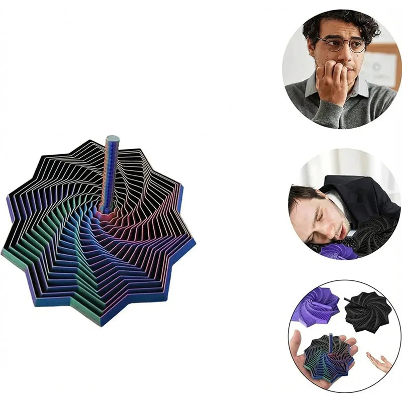 Estrella fidget sensorial 3D expandible anti estrés, movimiento espiral, con asa, tacto suave, efecto relajante, perfecta para aliviar tensión y entretenimiento creativo