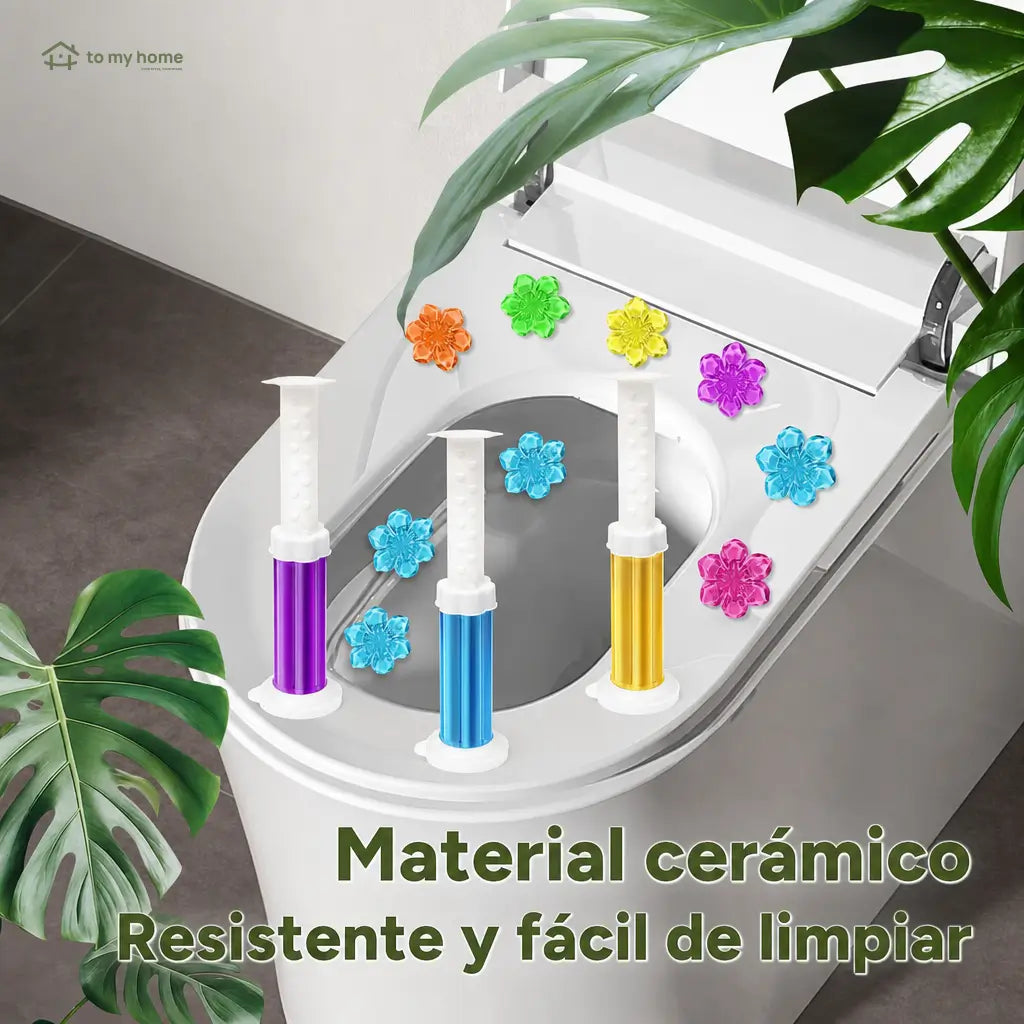Gel limpiador para WC con 84 flores aromáticas 6 en 1 para baño, lavabo y mingitorio en casa o negocio de uso diario
