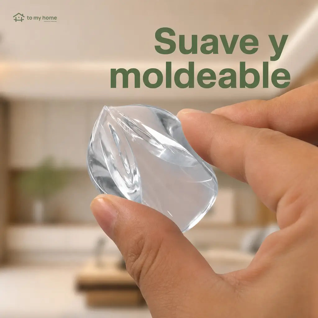 Protectores transparentes para esquinas y bordes de muebles, 16 piezas de PVC grueso con adhesivo fuerte para seguridad de bebés en casa