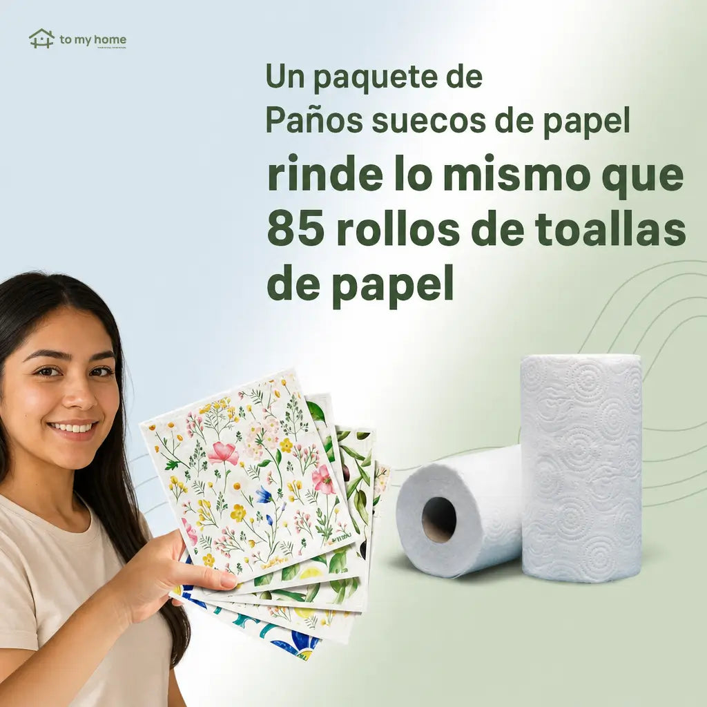 Paños suecos reutilizables para cocina, paquete de 5 piezas, súper absorbentes y biodegradables para limpiar superficies sin rayar ni olores diarios