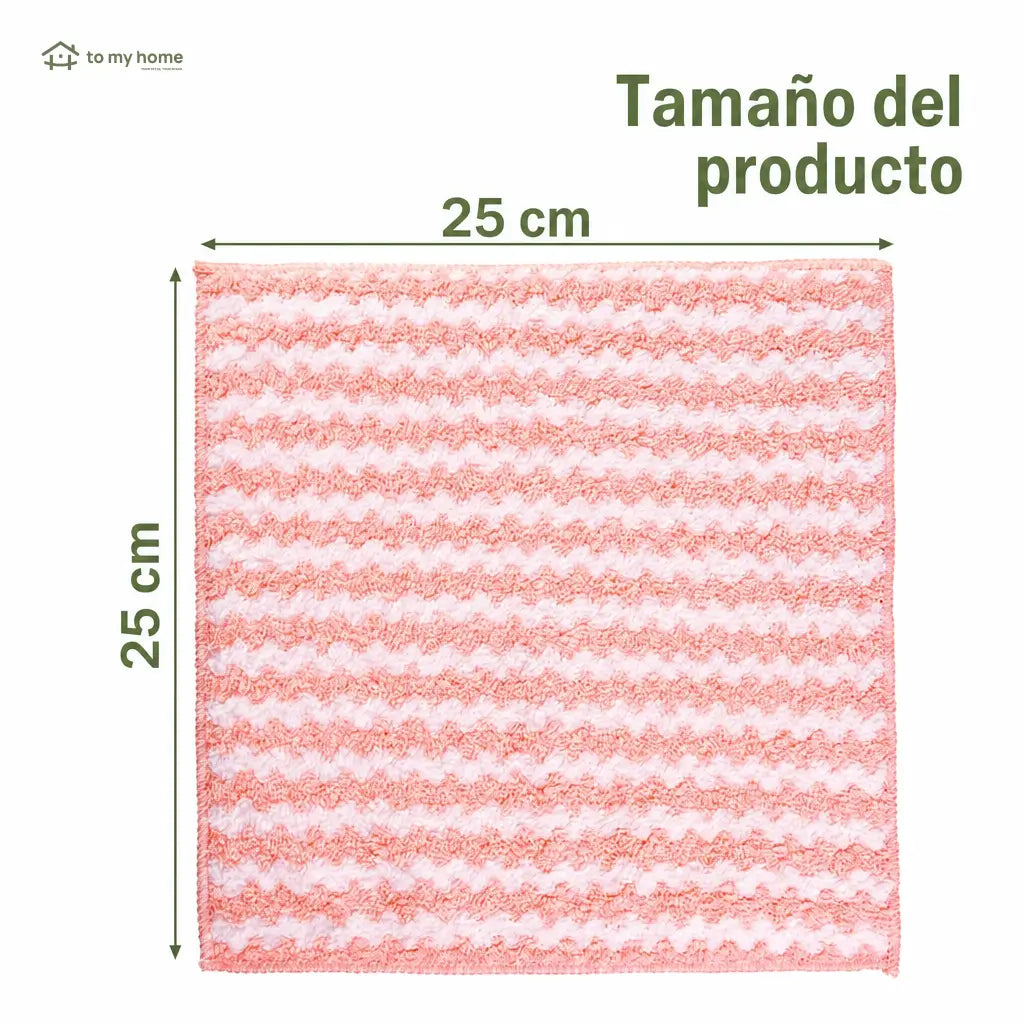 Paños de microfibra absorbentes sin pelusa, paquete de 10 toallas reutilizables para secar trastes y limpiar superficies del hogar sin rayas