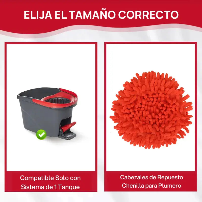 Cabezas de repuesto exclusivas para mop, convierten el trapeador en un duster de mango largo, captura polvo y permite limpieza multifuncional inteligente