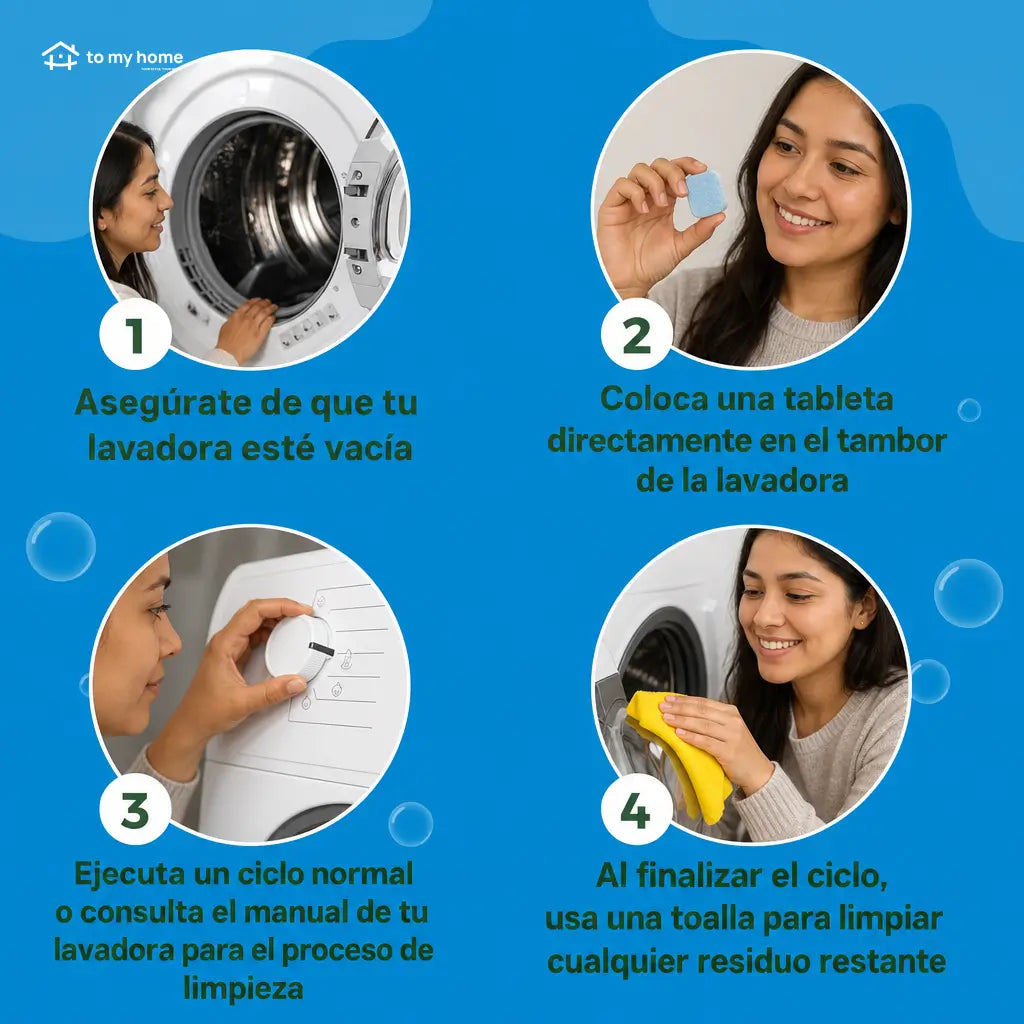 Tabletas limpiadoras para lavadora 12 piezas, limpieza profunda y desodorización de tambor y sello en carga frontal o superior HE doméstica