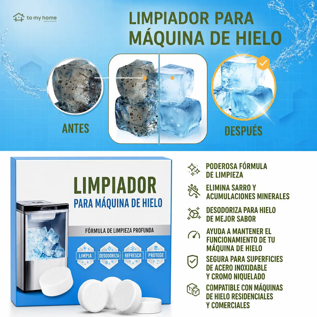 Tabletas descalcificadoras para máquina de hielo, sin fragancia y seguras para níquel, ideales para equipos de mostrador y portátiles