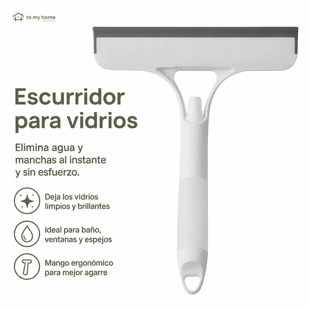 Limpiador de ventanas 3 en 1 con rociador, jalador y microfibra para parabrisas, mesas y vidrios del hogar sin marcas