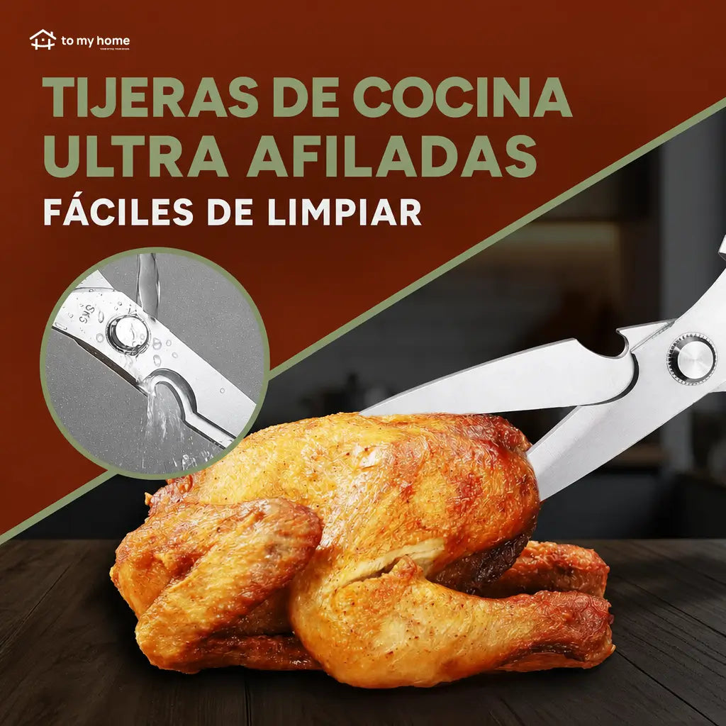 Tijeras de cocina multiusos de acero inoxidable SK5, desmontables y ergonómicas para cortar pollo, pescado, verduras y huesos con facilidad