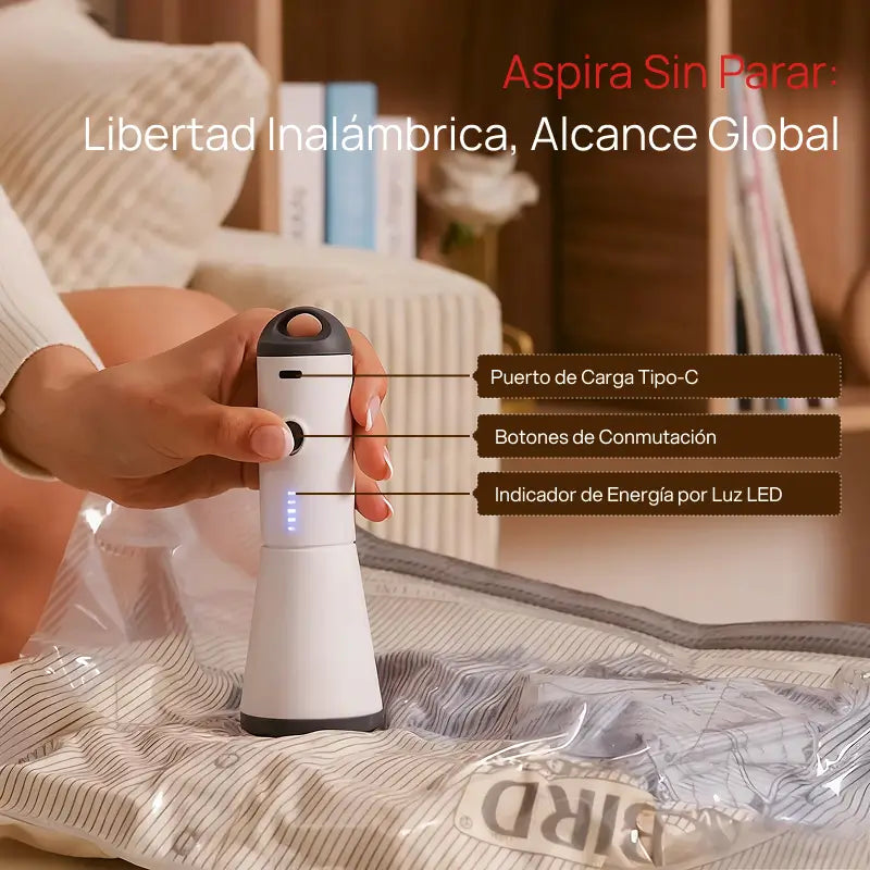 Juego de 15 bolsas de viaje al vacío X7 con bomba USB potente de 140L/min, ahorra espacio en maletas y organiza todo fácilmente