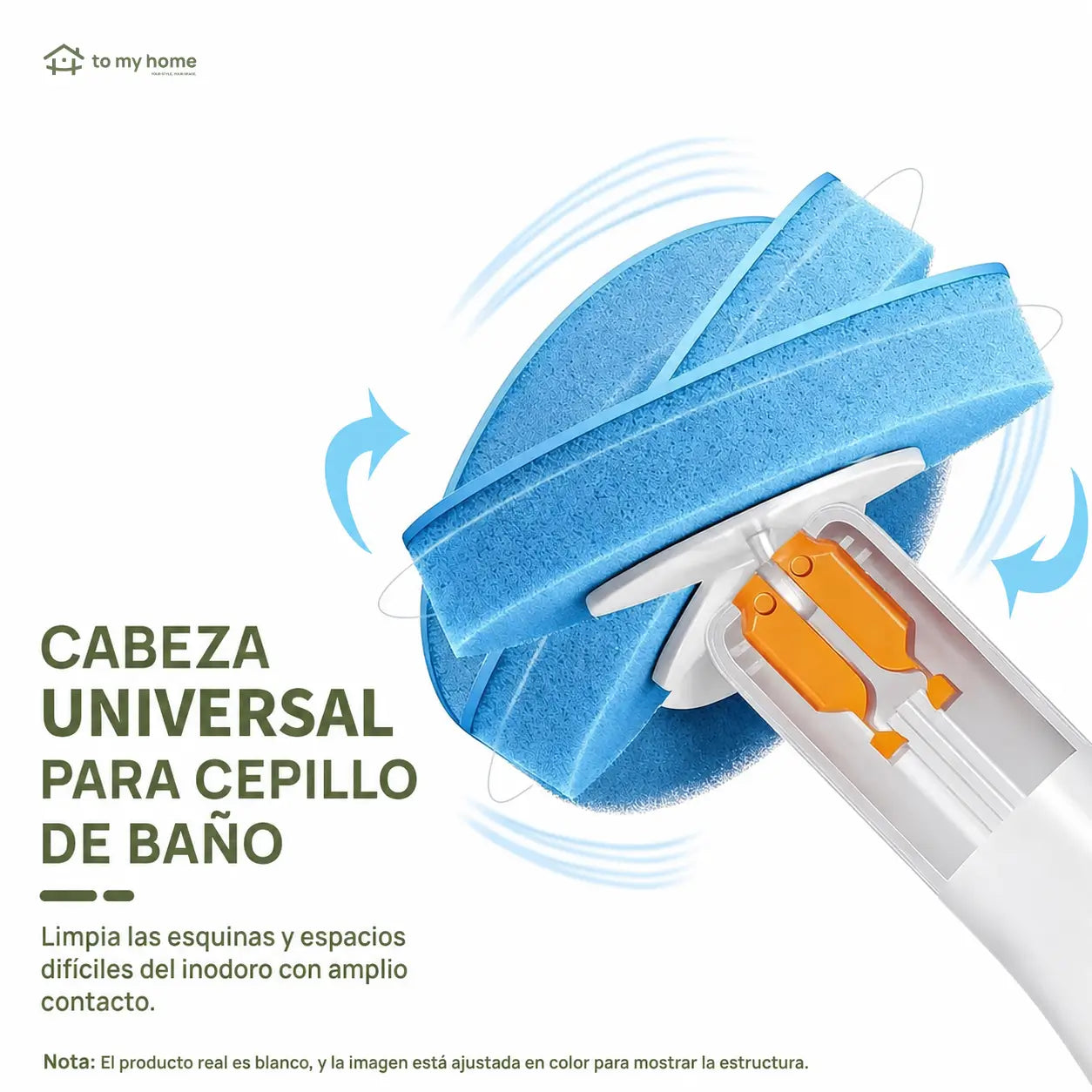 Kit de cepillo para WC con almohadillas desechables autolimpiables y solución incluida para limpiar baño sin enjuague ni malos olores diario