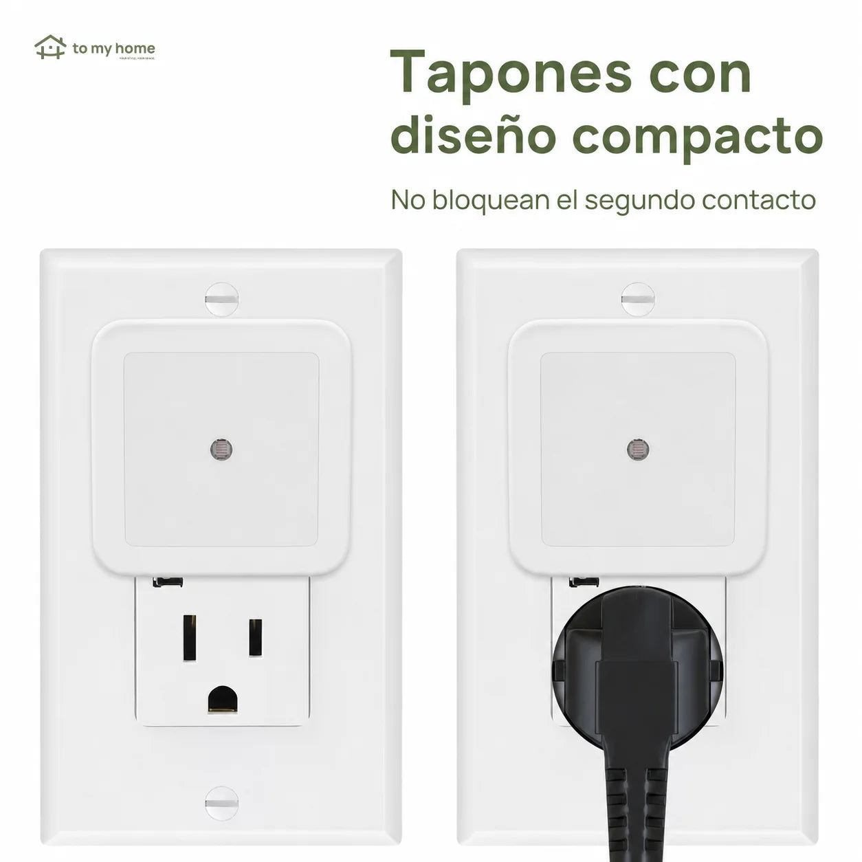 Lámpara de Noche LED con Sensor Automático Paquete de 6 Piezas Luz Blanca Cálida para Enchufe de Pared Ideal en Recámara Pasillo Baño y Escaleras del Hogar