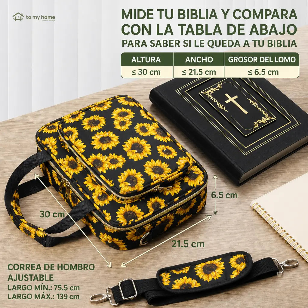 Funda organizadora para Biblia con kit de marcadores, correa ajustable y compartimentos para estudio bíblico en iglesia y casa
