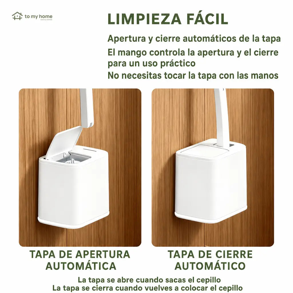 Cepillo desechable para baño con 24 repuestos aromáticos y soporte de pared para limpiar WC, lavabo, tina y mingitorio sin tocar