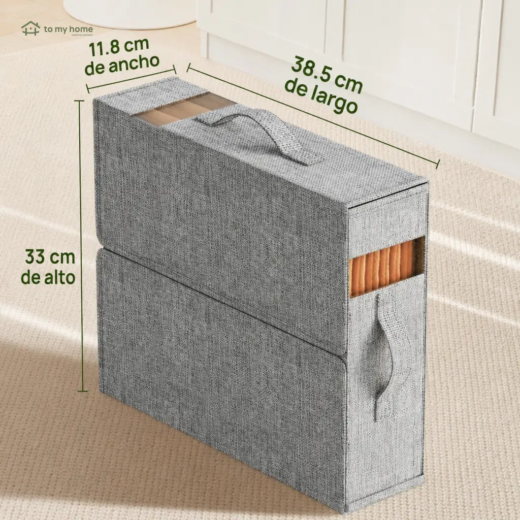 Set de 4 organizadores para sábanas con ventana transparente, cajas plegables para clóset de blancos king y queen con asa reforzada