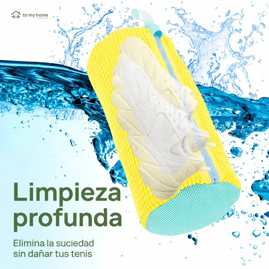 Bolsa de lavado para tenis con malla y cierre, protege el calzado en la lavadora