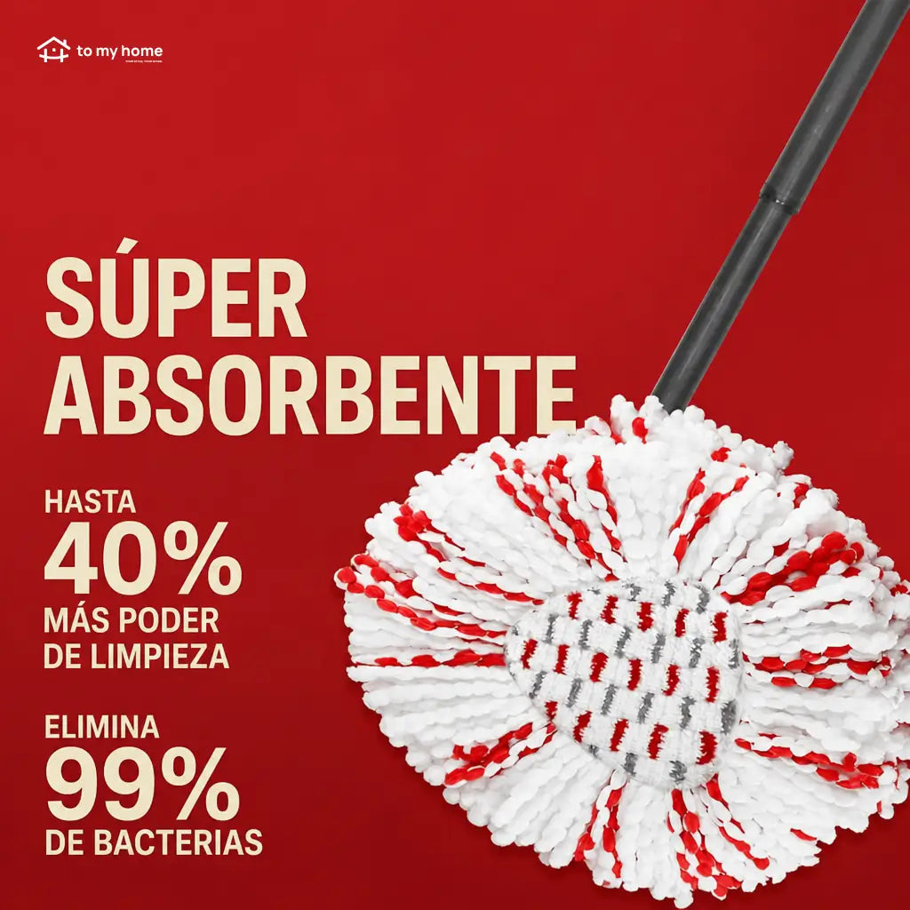 Cabezas de repuesto para trapeador giratorio con microfibra absorbente y fibras antiabrasivas para limpieza húmeda o seca en casa, paquete de 3