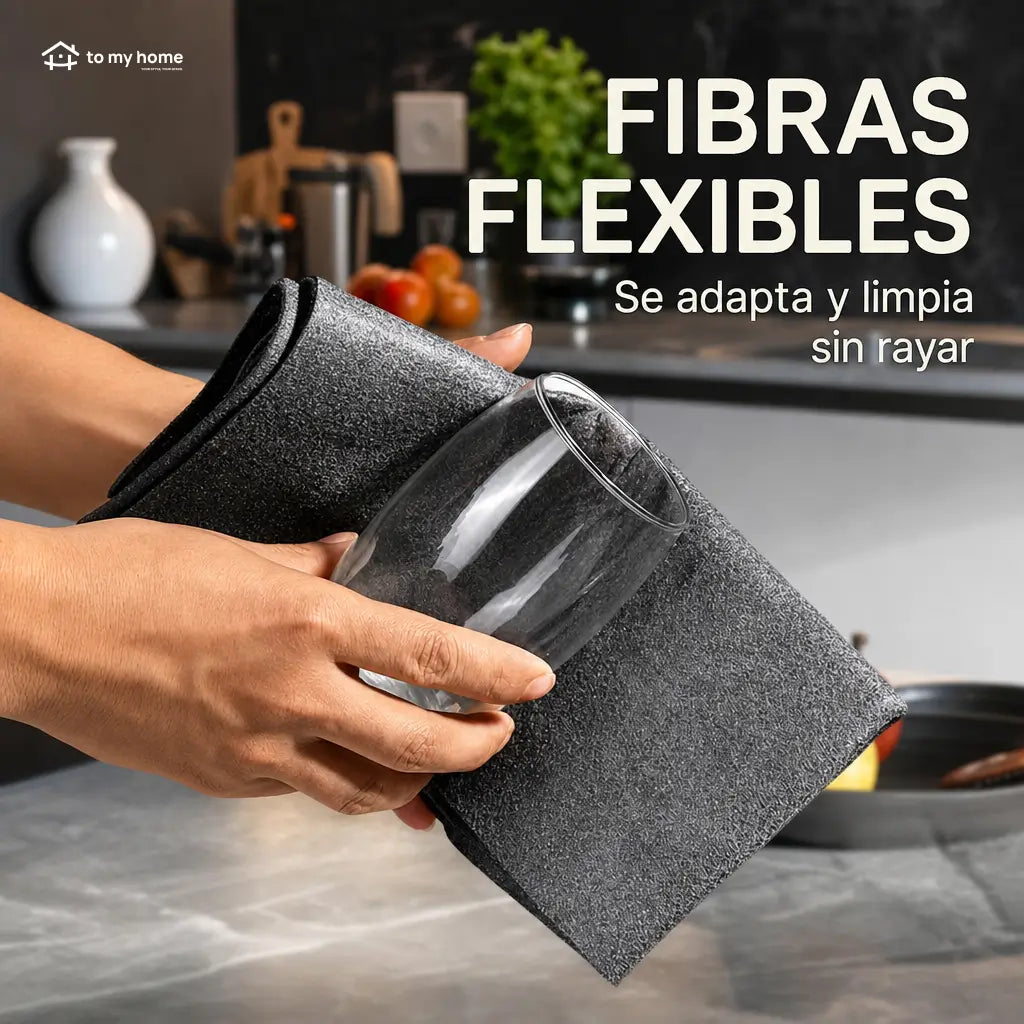 Paquete de 10 paños de microfibra gruesa reutilizables y sin marcas para limpiar vidrios, cocina, auto, espejos y electrodomésticos en casa