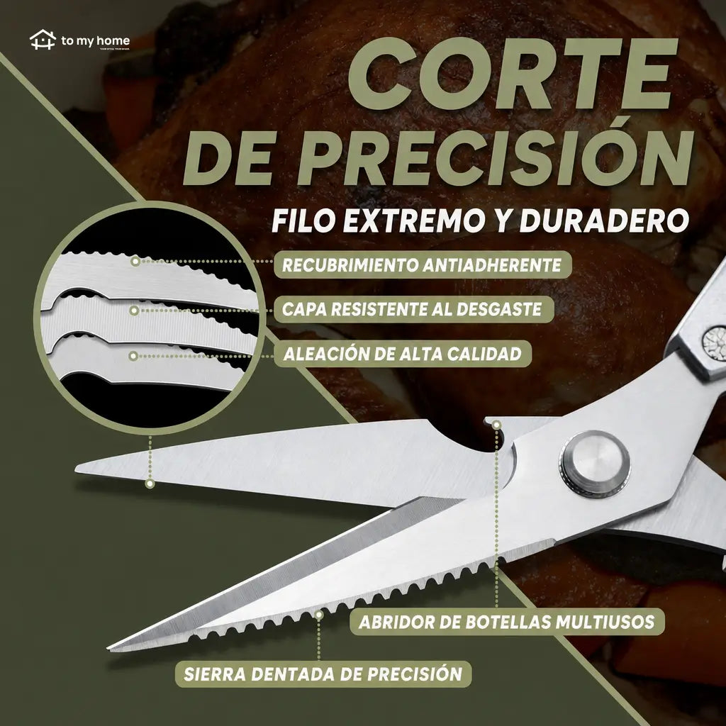 Tijeras de cocina multiusos de acero inoxidable SK5, desmontables y ergonómicas para cortar pollo, pescado, verduras y huesos con facilidad