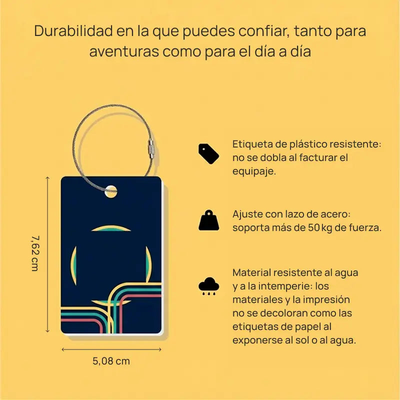 Kit 2 etiquetas inteligentes para maletas con código QR, privacidad segura, material duradero, compatible con AirTag y GPS, protege tu equipaje en viajes