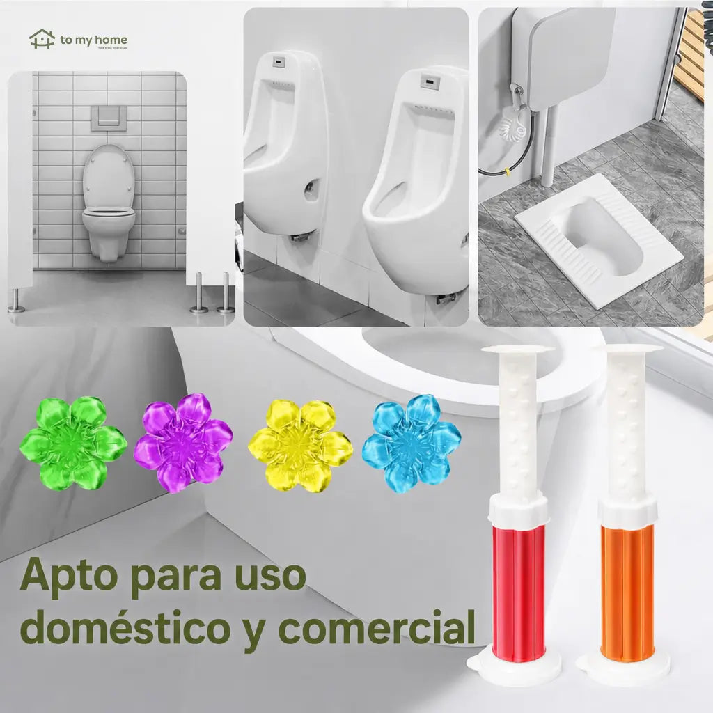 Gel limpiador para WC con 84 flores aromáticas 6 en 1 para baño, lavabo y mingitorio en casa o negocio de uso diario