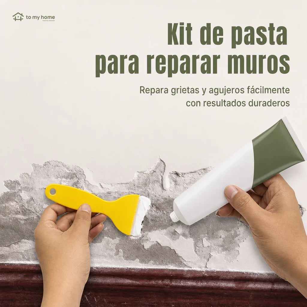 Pasta blanca resanadora 250 g autoadhesiva e impermeable para reparar daños, manchas y descascarado en paredes interiores de tablaroca y concreto