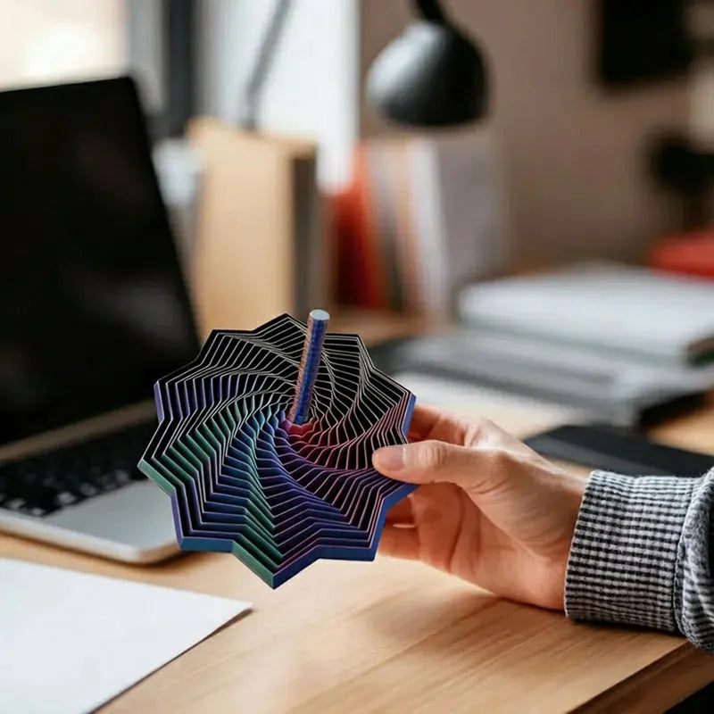 Estrella fidget sensorial 3D expandible anti estrés, movimiento espiral, con asa, tacto suave, efecto relajante, perfecta para aliviar tensión y entretenimiento creativo