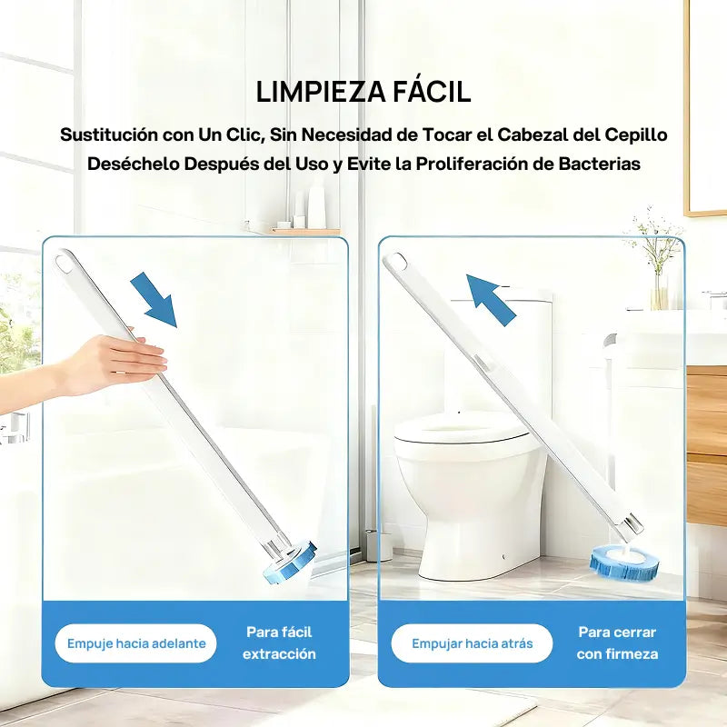 Kit de limpieza para baño con 24 cepillos desechables y soporte, adecuado para inodoro, lavabo, tina y desagües con higiene práctica