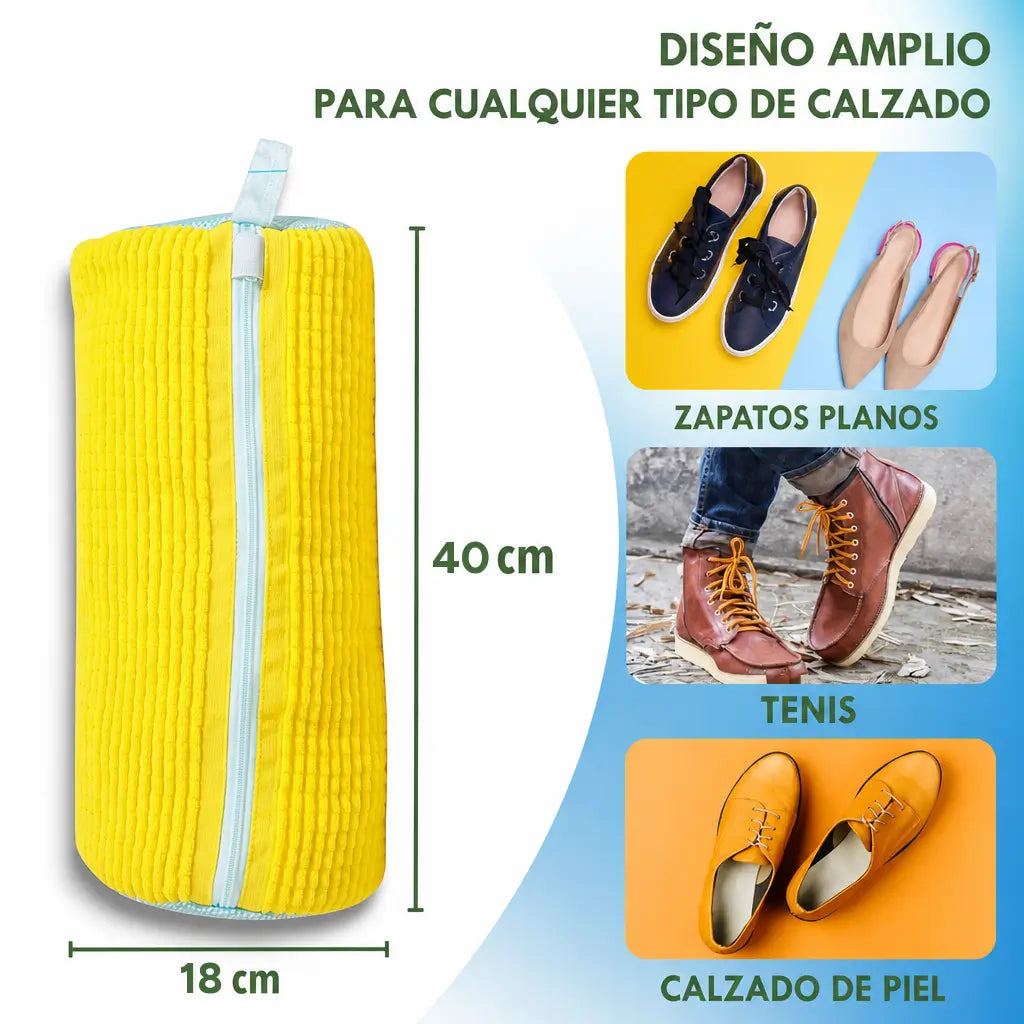Bolsa de lavado para tenis con malla y cierre, protege el calzado en la lavadora