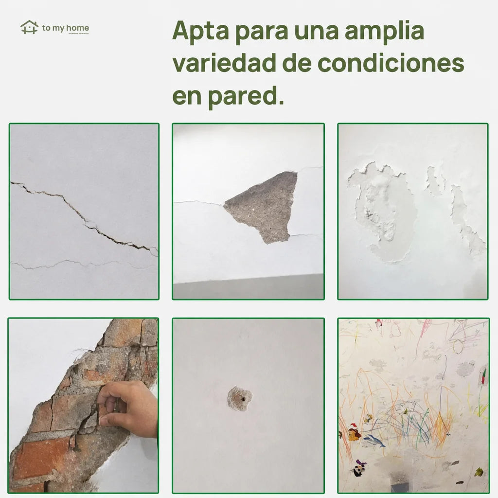 Pasta blanca resanadora 250 g autoadhesiva e impermeable para reparar daños, manchas y descascarado en paredes interiores de tablaroca y concreto