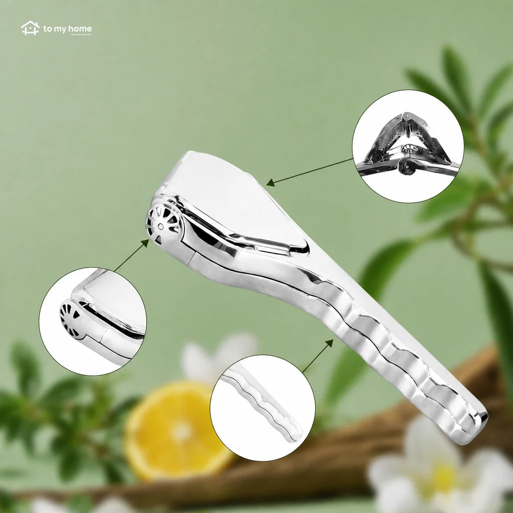 Exprimidor manual de cítricos en acero inoxidable con mango ergonómico para limones, naranjas, cocteles, ensaladas, bebidas y cocina diaria en casa