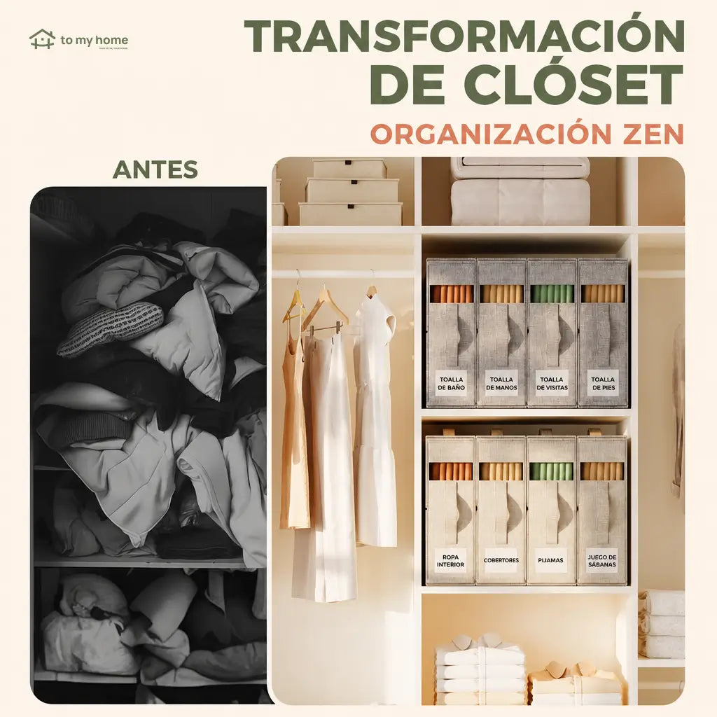Set de 4 organizadores para sábanas con ventana transparente, cajas plegables para clóset de blancos king y queen con asa reforzada