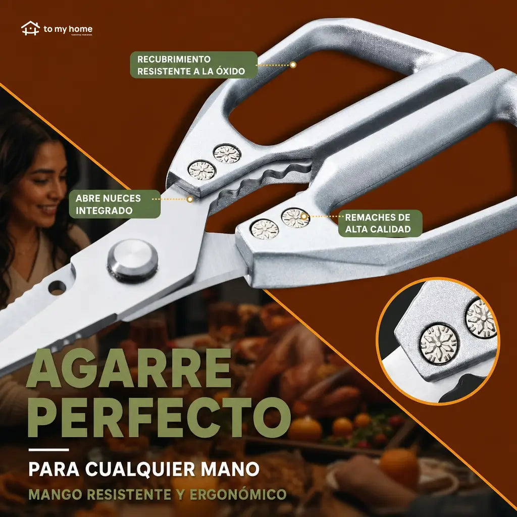 Tijeras de cocina multiusos de acero inoxidable SK5, desmontables y ergonómicas para cortar pollo, pescado, verduras y huesos con facilidad