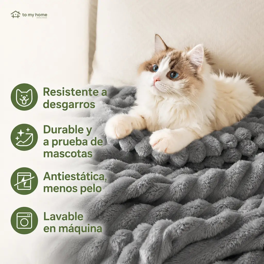 Manta de fleece súper suave con textura de rayas, ligera y decorativa para sofá, cama, sala, oficina o dormitorio todo el año
