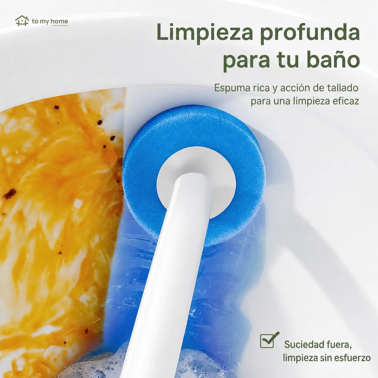 Kit de cepillo para WC con almohadillas desechables autolimpiables y solución incluida para limpiar baño sin enjuague ni malos olores diario