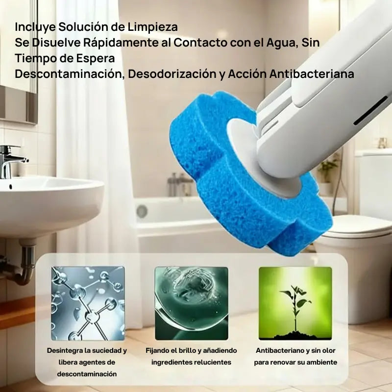 Kit de limpieza para baño con 24 cepillos desechables y soporte, adecuado para inodoro, lavabo, tina y desagües con higiene práctica